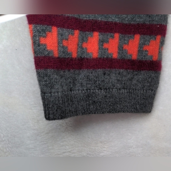 Talbots‎ Lambswool Sweater Women's Aztec knit Pullover Size M - Picture 10 of 12